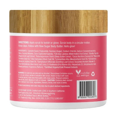 Raw Sugar Moisture Loving Sugar Scrub Watermelon + Fresh Mint 15oz - New
