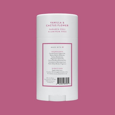 Native Solid Deodorant for Women & Men - Vanilla & Cactus Flower 2.65oz - Imperfect Container