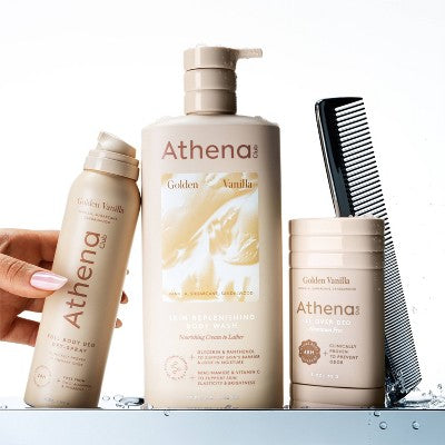 Athena Club Dry Touch Deo Body Spray Golden Vanilla 4oz - Missing Lid