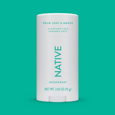 Native Solid Deodorant for Men & Women Palm Leaf & Agave  Aluminum Free 2.65oz - New