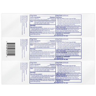 Sensodyne ProNamel Gentle Whitening Toothpaste for Sensitive Teeth 4oz/3pk - Imperfect Box