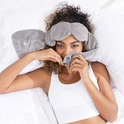 nodpod Weighted Blanket For Your Eyes Sleep Mask Elephant Gray - New