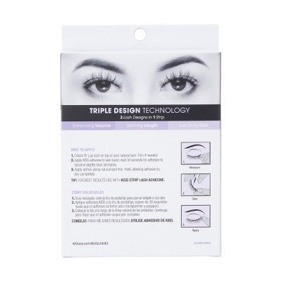 KISS Products Lash Couture 3D Push-Up False Eyelashes Babydoll 4ct - New