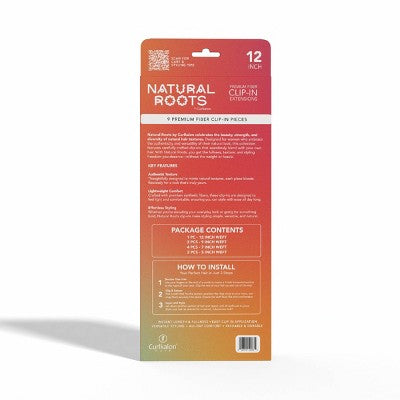 Curlkalon Blow Out Straight 12 inch Clip-In Natural Black Hair Extensions 9ct - Imperfect Box