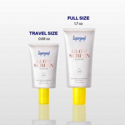 Supergoop! Glowscreen Sunrise Hydrating Glowy Tinted Primer; Hyaluronic Acid + Niacinamide SPF 40 1.7 fl oz - Missing Box