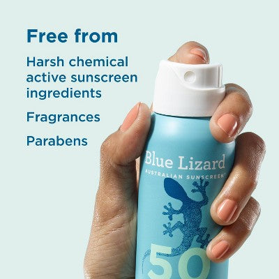Blue Lizard Sensitive Mineral Sunscreen Spray SPF 50+ 5 oz - Imperfect Container