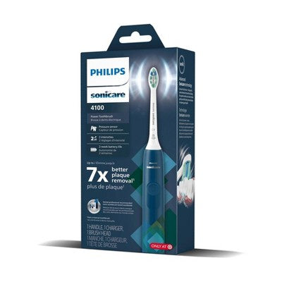 Philips Sonicare 4100 Plaque Control Rechargeable Electric Toothbrush HX3689/22 Navy - Imperfect Box
