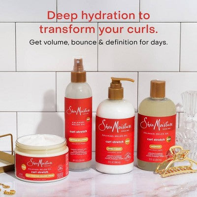 SheaMoisture Curl Stretch Multi-Tasking Volume Cream Kalahari Melon Oil & Marula Oil Infused 11 fl oz - New