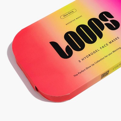 LOOPS Glow Gang Facial Mask 3ct/1.18oz - New
