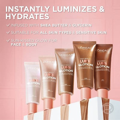 L'Oreal Paris True Match Lumi Glotion Natural Glow Enhancer 903 Medium Glow 1.35 fl oz. - New