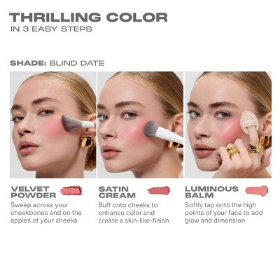 Morphe Cheek Thrills Multi-Finish Face Trio Blind Date 10.8g - Missing Box