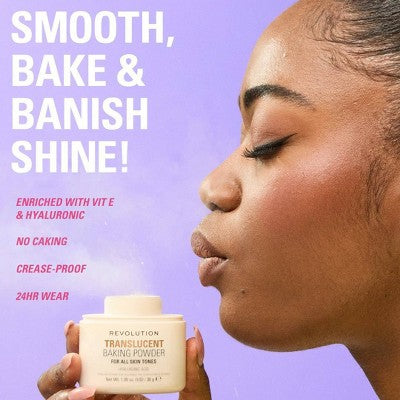 Makeup Revolution Loose Baking Powder Translucent 1.05oz -  New