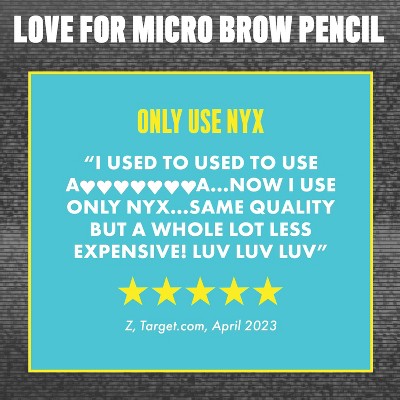 NYX Professional Makeup Vegan Micro Eyebrow Pencil 08 Black 0.003oz - Imperfect Box