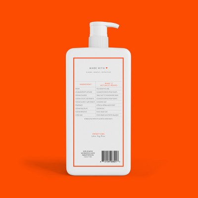 Native Body Wash for Men & Women Citrus & Herbal Musk Sulfate Free with Pump 36 fl oz - Imperfect Container