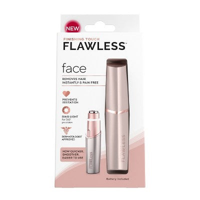 Finishing Touch Flawless Facial Hair Remover Electric Razor for Women Coral - Imperfect Box
