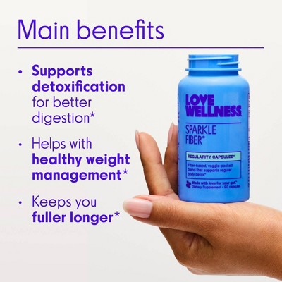 Love Wellness Sparkle Fiber Vegan Dietary Supplements 90ct - New