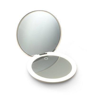 Ilios Lighting Rechargeable LED Compact Makeup Mirror - New