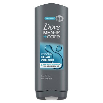 Dove Men+Care Clean Comfort Hydrating Body & Face Wash 18 fl oz - New