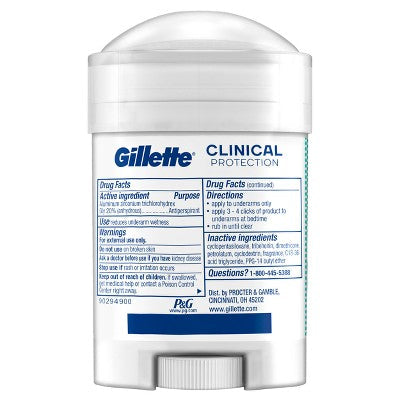 Gillette Clinical Soft Invisible Solid Ultimate Fresh Antiperspirant & Deodorant 2.6oz - Missing Box