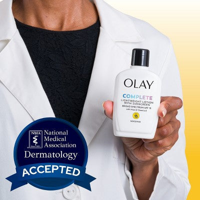 Olay Complete Face Lotion Moisturizer with Sunscreen Sensitive Skin SPF 15 6 fl oz - Imperfect Box