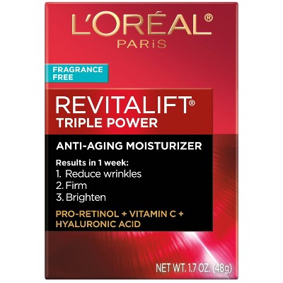 L'Oreal Paris Revitalift Triple Power Anti-Aging Face Moisturizer 1.7oz - Imperfect Box