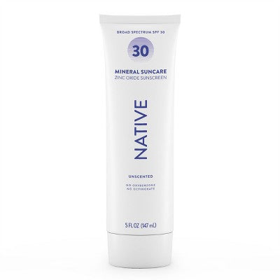 Native Mineral Sunscreen Unscented SPF 30 5 fl oz - New