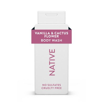 Native Body Wash Vanilla & Cactus Flower Sulfate Free 18 fl oz - Imperfect Container