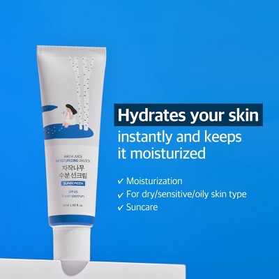 Round Lab Birch Juice Moisturizing UV Lock Korean Sunscreen SPF 45 50ml - Missing Box