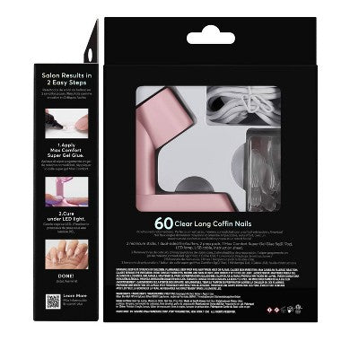Dashing Diva Gel Xtend Fake Nails Starter Kit Medium Round 30ct - New