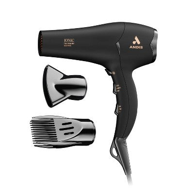 Andis Pro Dry Soft Grip Tourmaline Ionic Ceramic 1875W Hair Dryer - Black