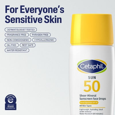 Cetaphil Sheer Mineral Liquid Face SPF 50 1.7 fl oz - Missing Box