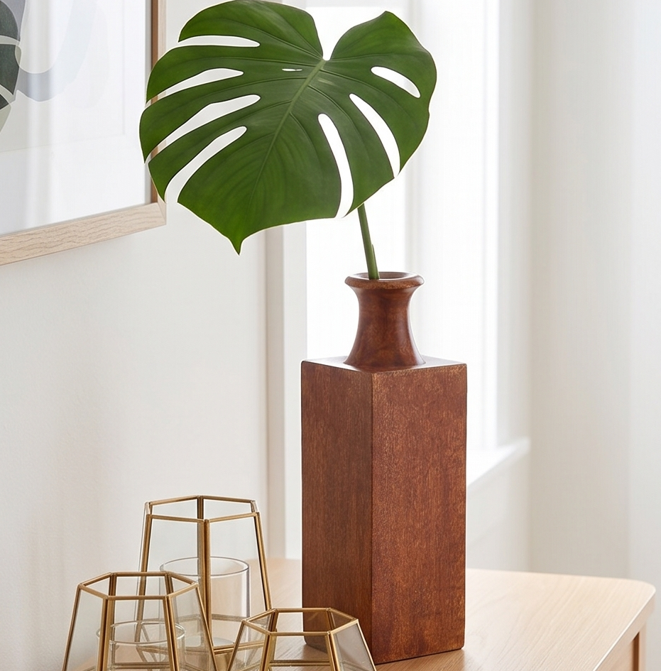 Handcrafted Kanha Mango Wood Decorative Vase