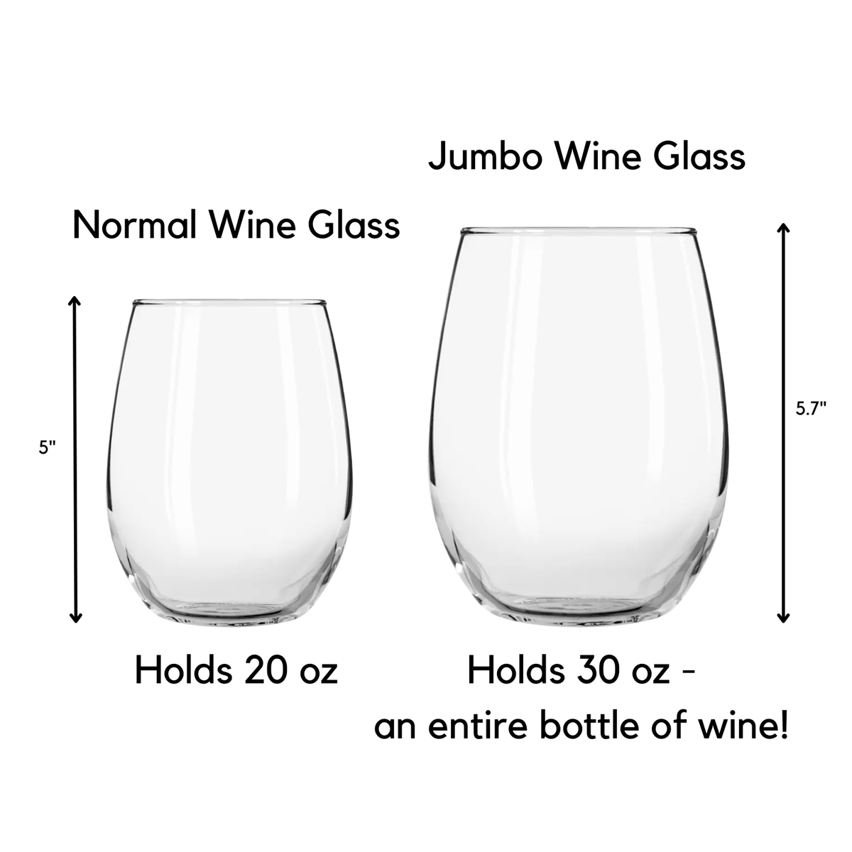 Always Bright Jumbo Stemless Wine Glass in Pink Tinted Glass | Pastel Christmas Holiday | 30 oz. Holds an Entire Bottle of Wine!