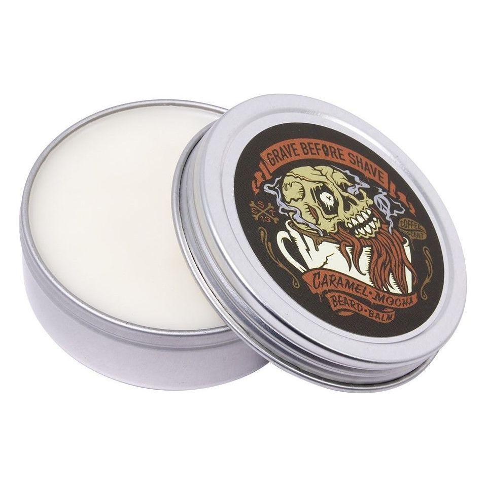 Grave Before Shave Beard Balm Caramel Mocha Blend 2 Oz Tin