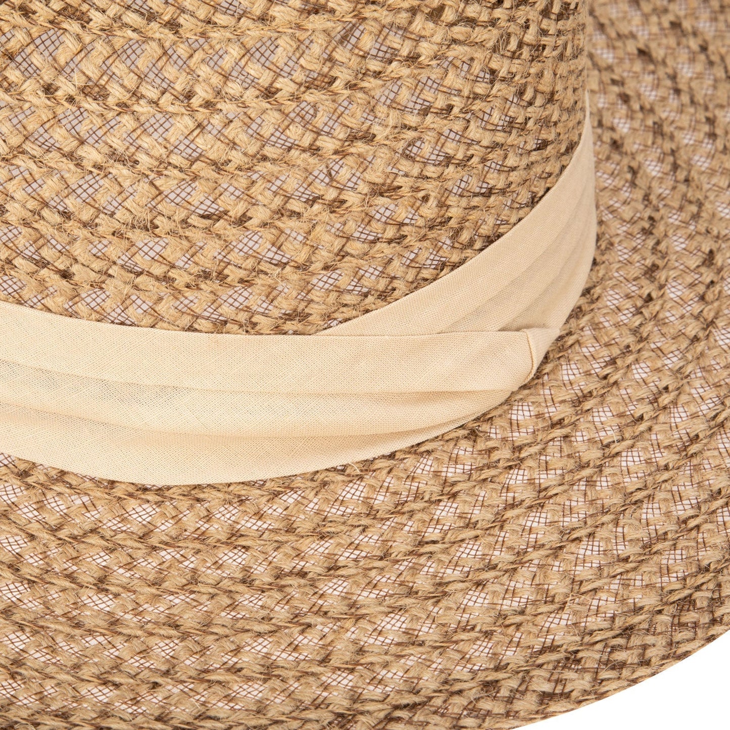 Well Crafted Fedora - Braided Hemp Fedora with Pleated Band