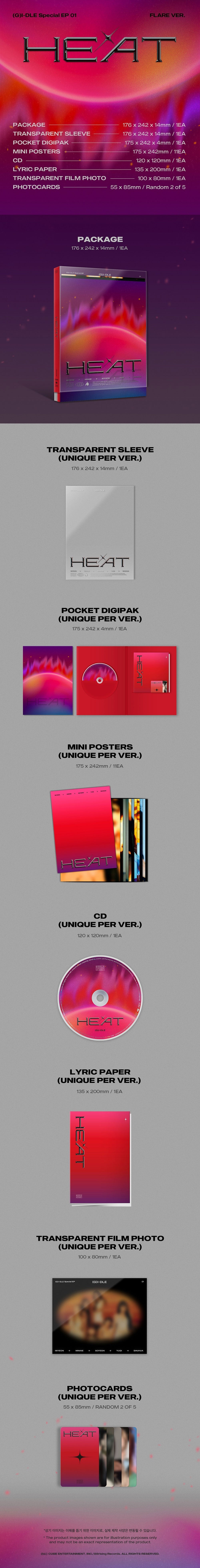 (G)I-DLE Special Album - Heat (Sleeve Ver.)