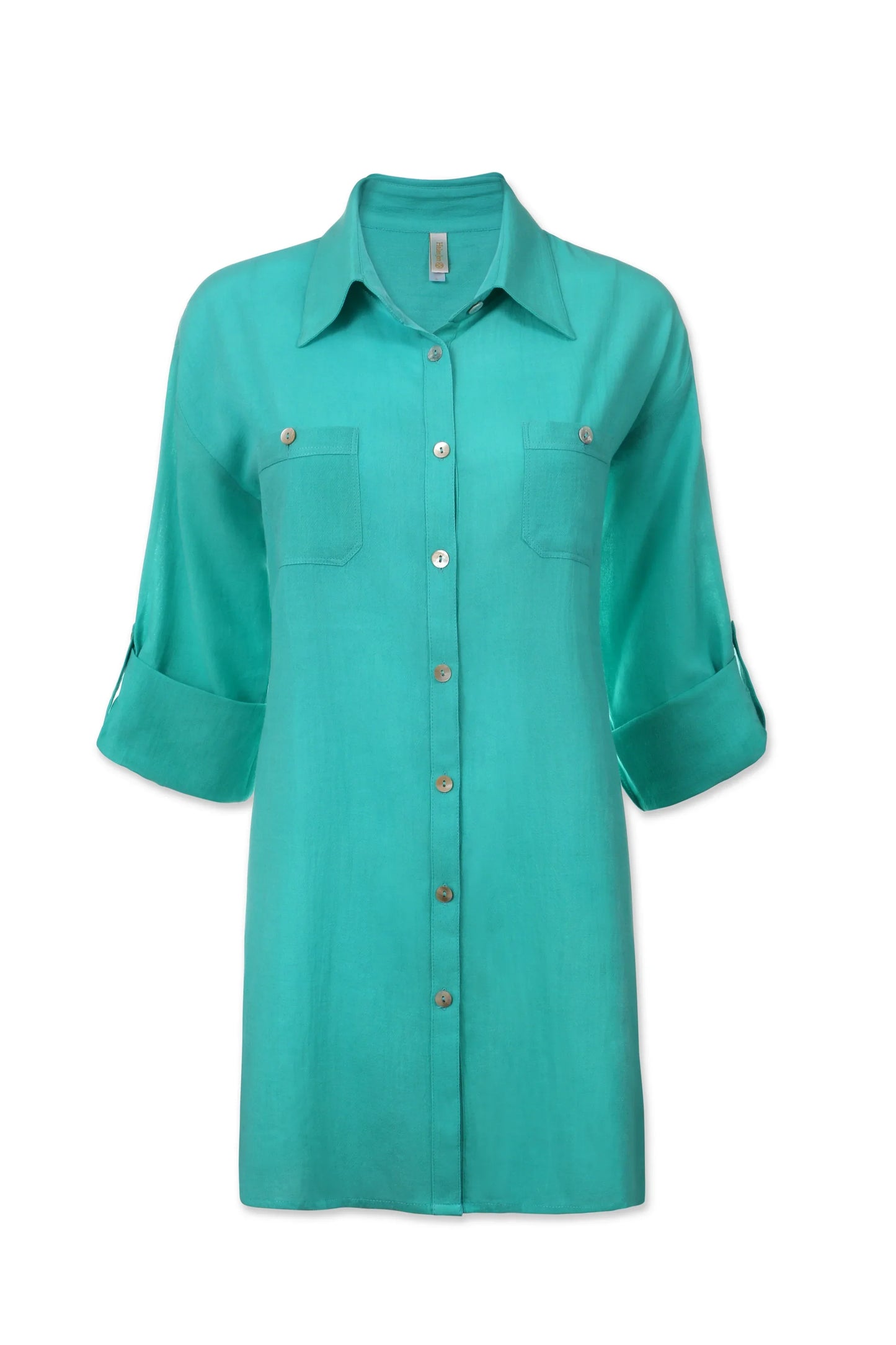 Camp Shirt Cover-Up  |  Seafoam Aqua - Osadia Concept Store