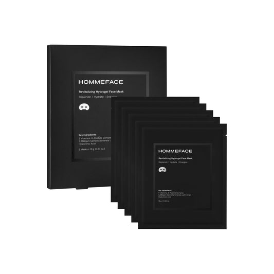 HommeFace Revitalizing Hydrogel Face Mask Set - 5 Masks x 18g