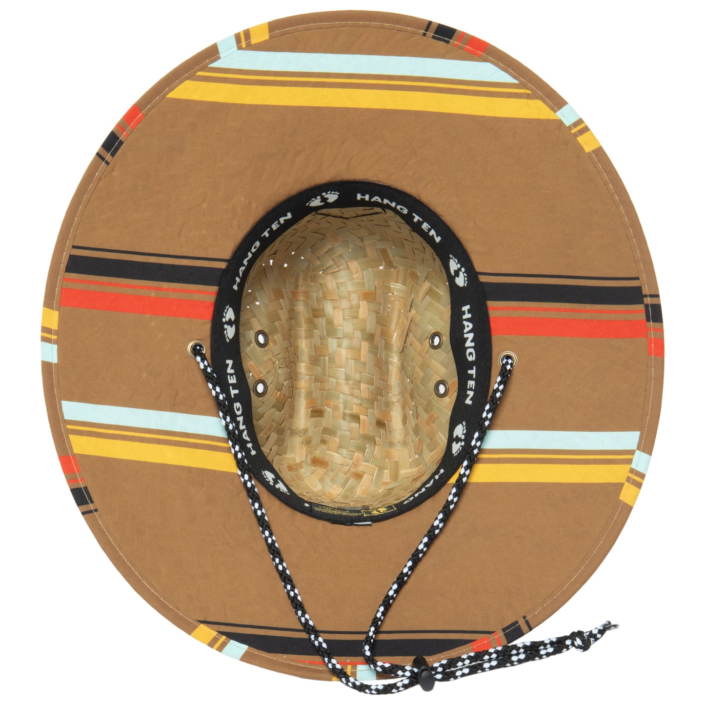 Good Vibrations - Lifeguard Hat with Brown Striped Under Brim by Hang Ten