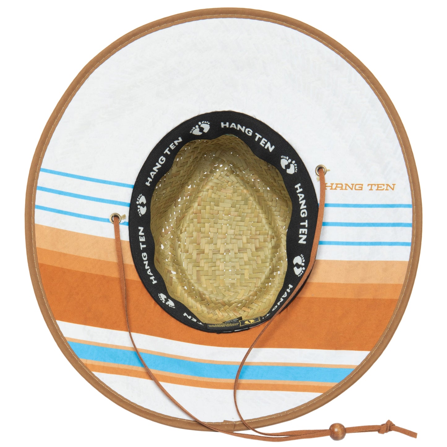 Hang Ten - Lifeguard Hat with Striped Under Brim Print