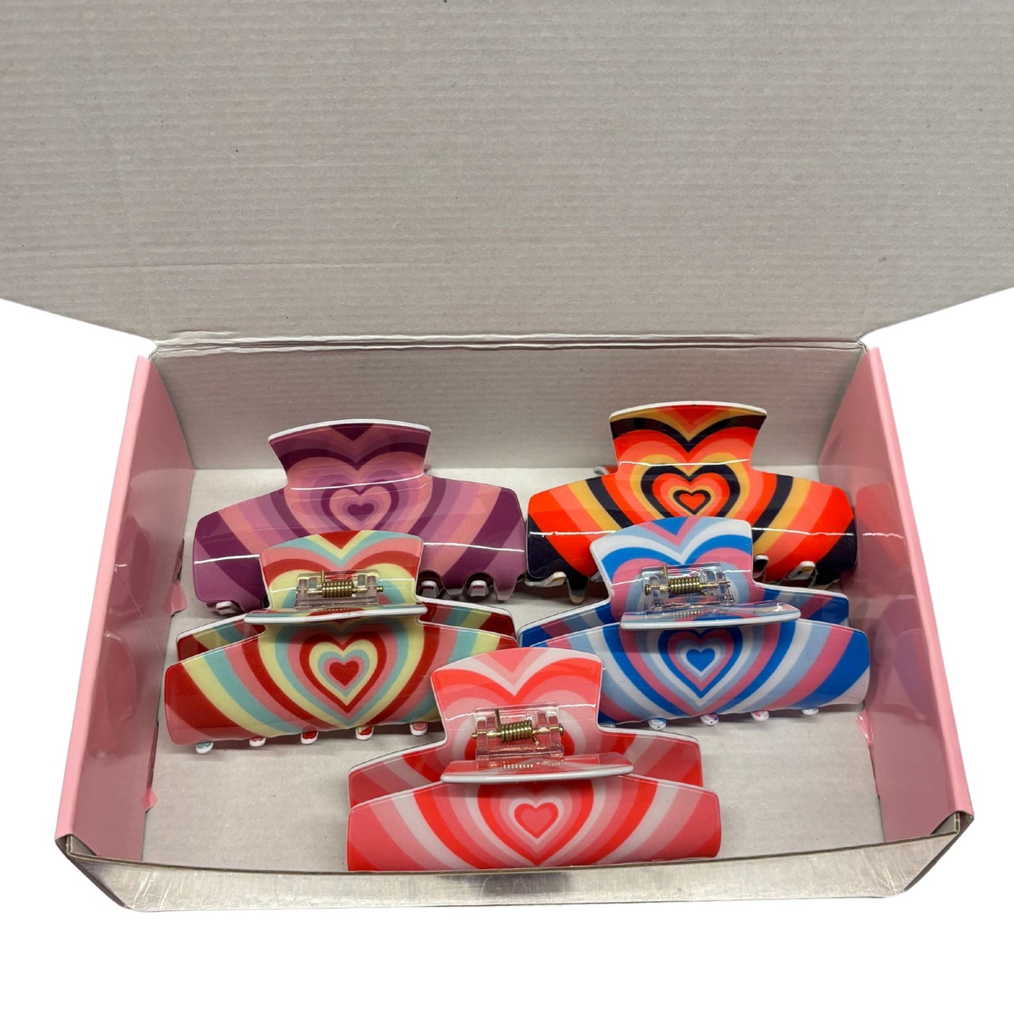 Hair Clip Gift Box | Groovy 70s Hair Claw Clips Set of 5