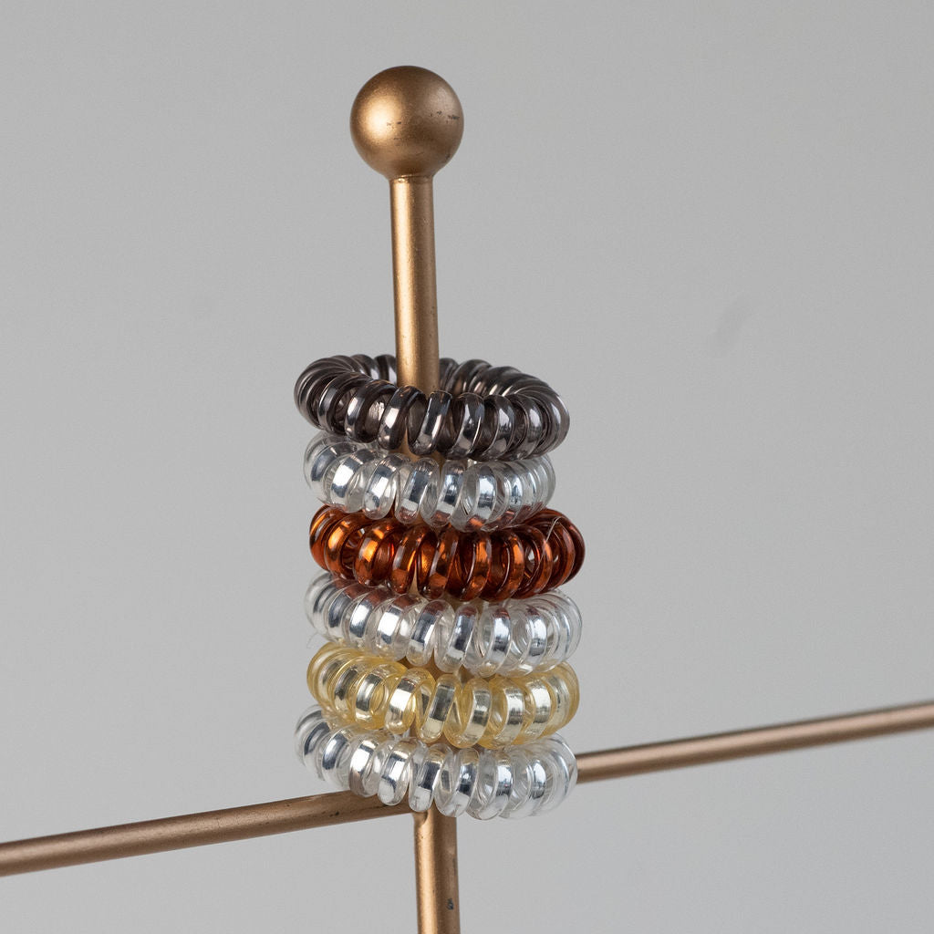 Medium Hair Coil Set in Mixed Metals