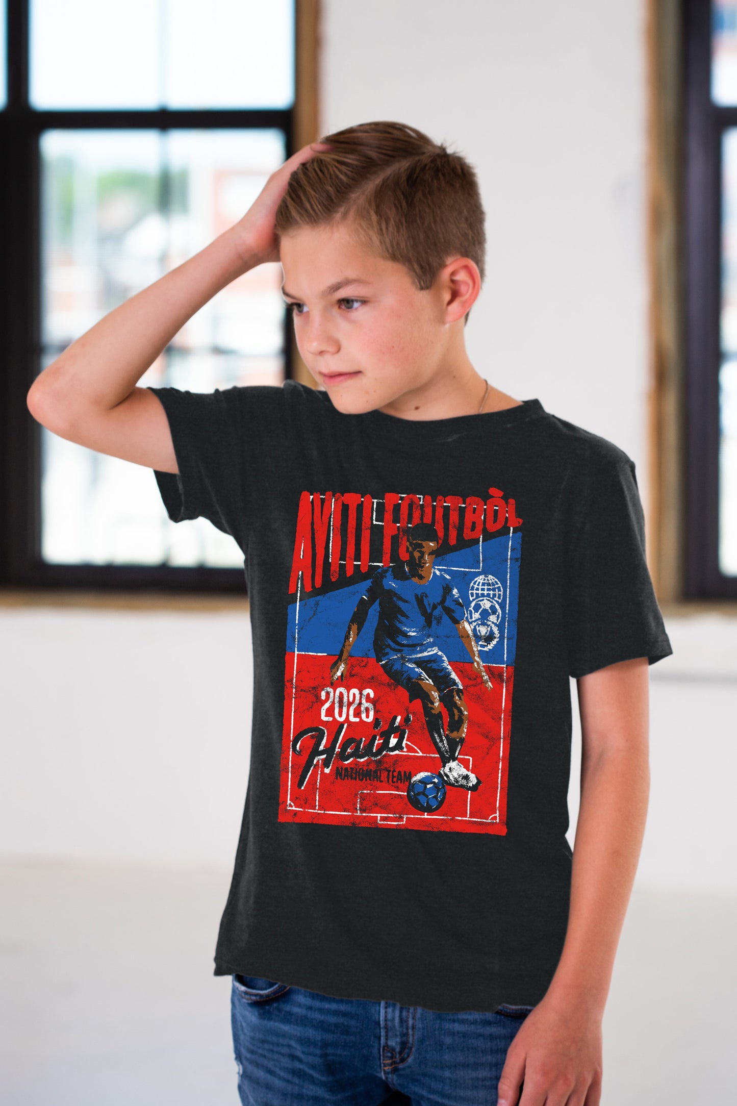 Haiti National Futbol Youth Tee