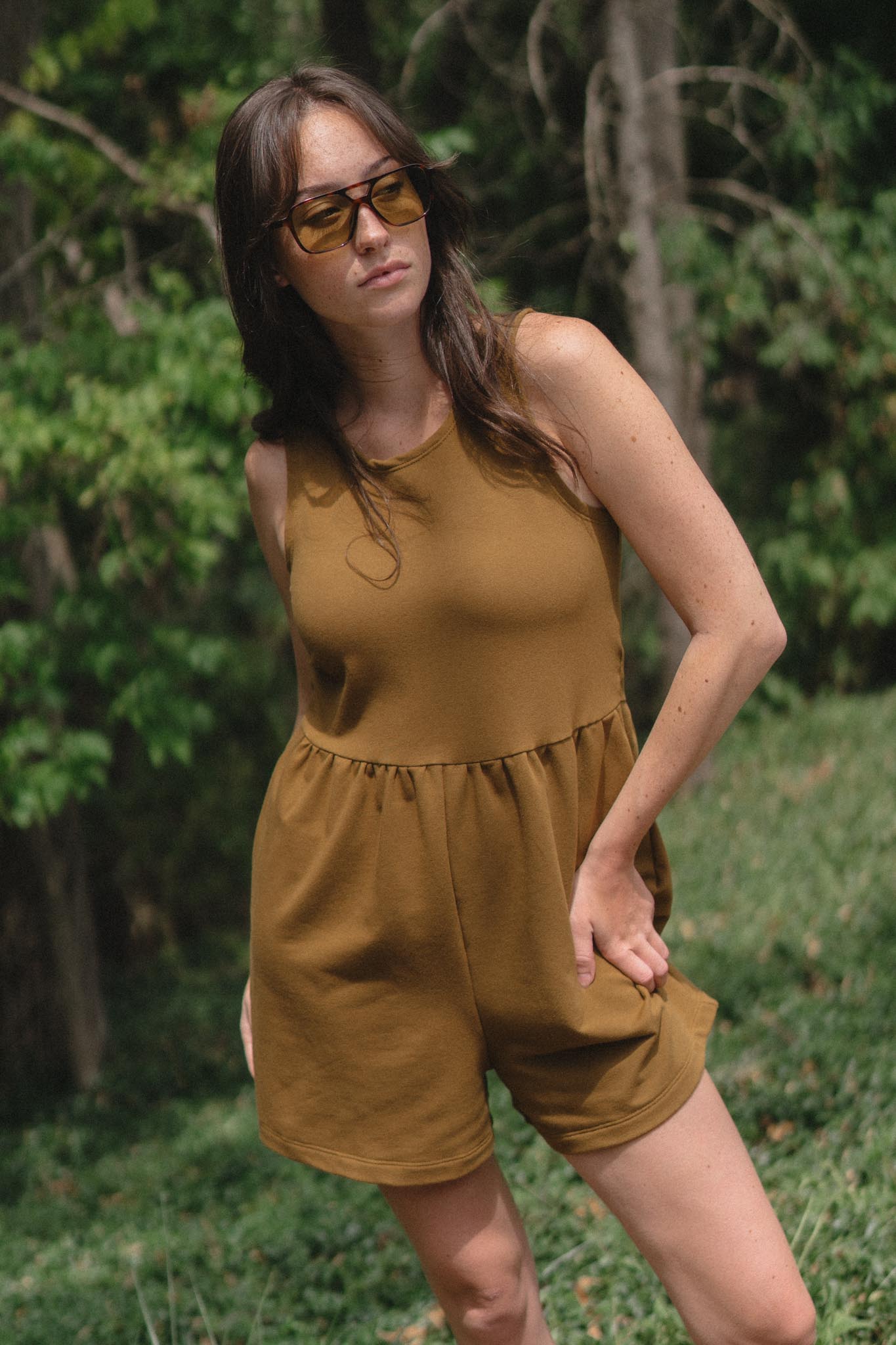 Marianne Romper in Almond