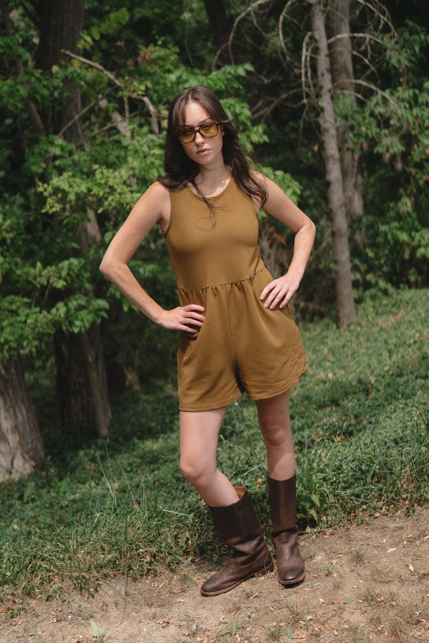 Marianne Romper in Almond