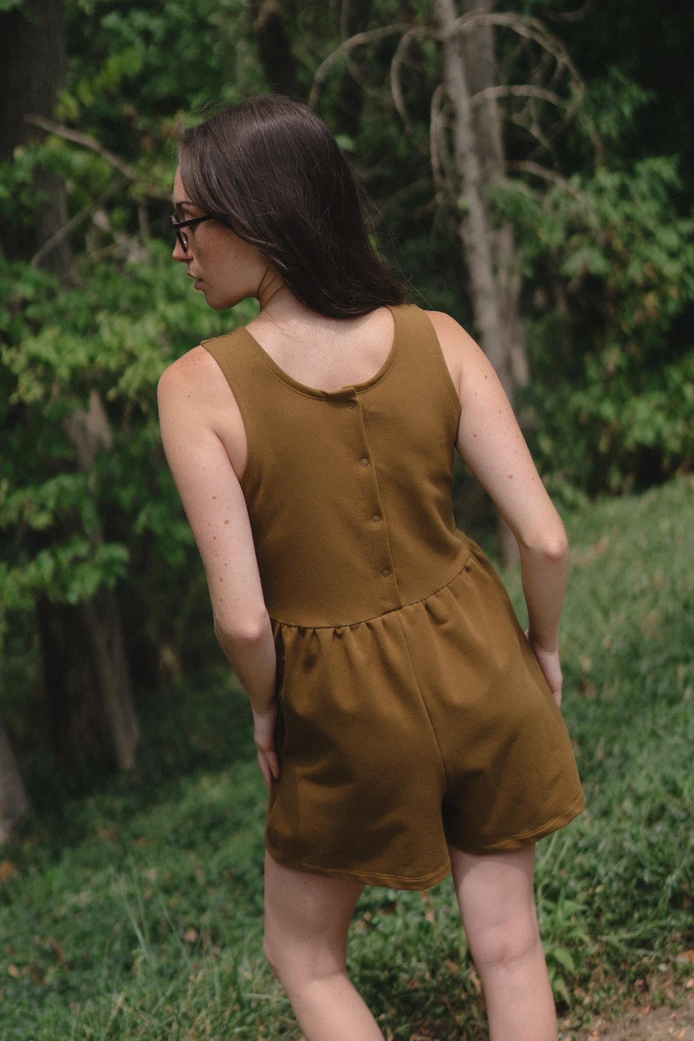 Marianne Romper in Almond