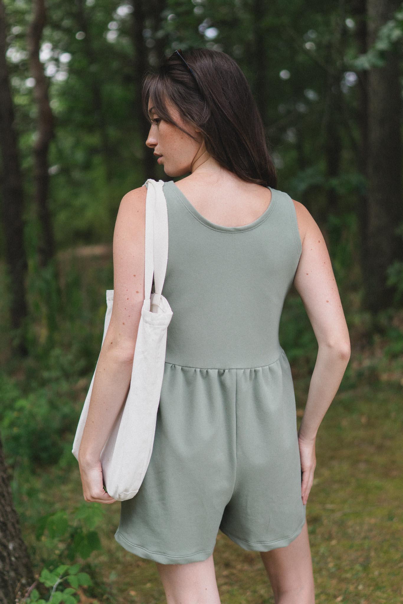Marianne Romper in Pistachio