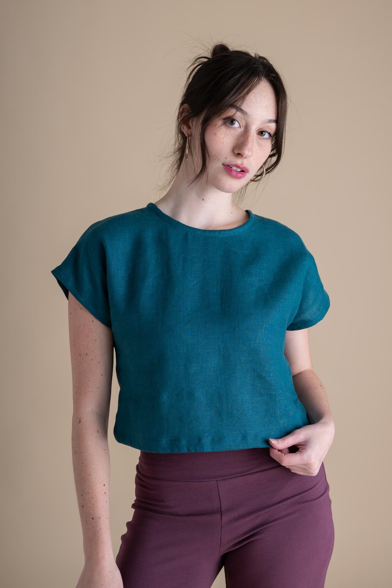 Painter Top (Updated) in Peacock