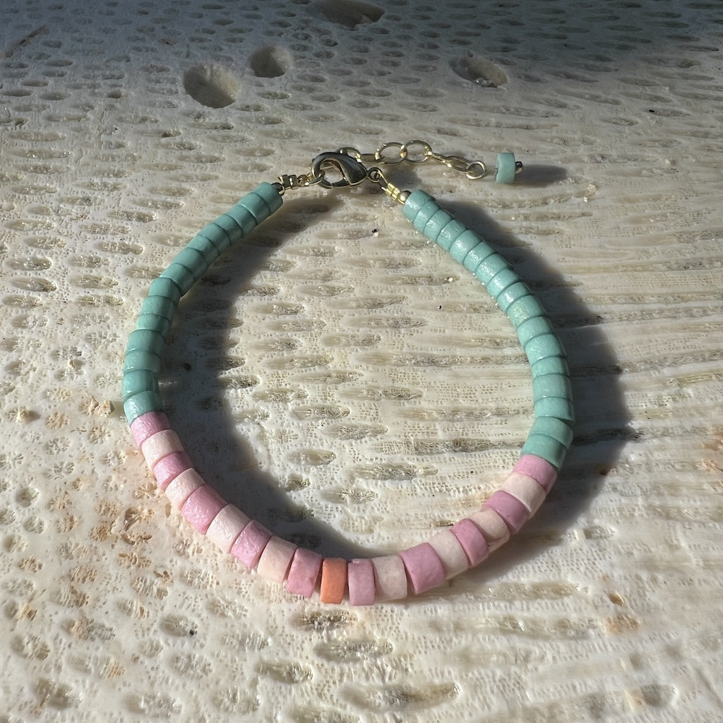 Heishi Bone Bracelet