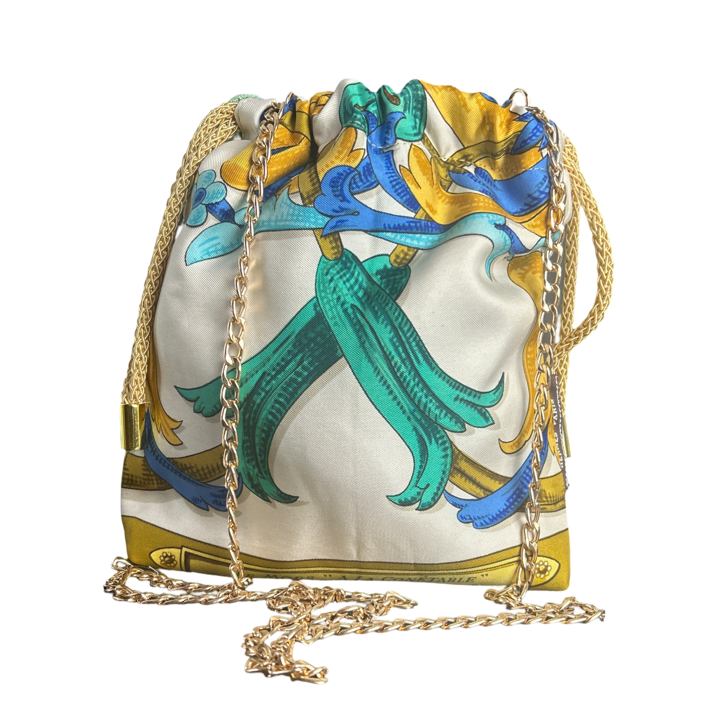 Mors a la Conetable Vintage Scarf Drawstring Crossbody Bag